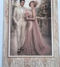 Beautiful and elegant Art Deco couple congratulations wedding card