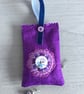 Hand Embroidered Lavender Button Lavender Bag - Image 1