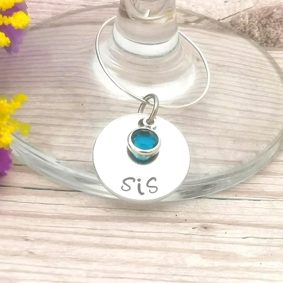Personalised Wine Glass Charm - Party Decor - Wedding Table Decoration