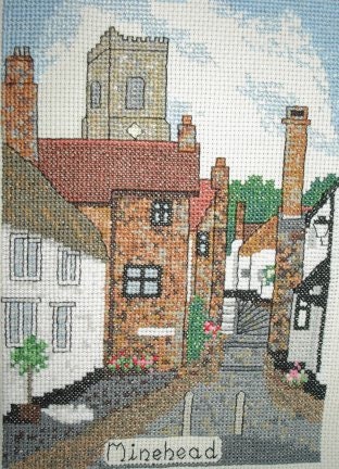 Minehead in Somerset cross stitch chart