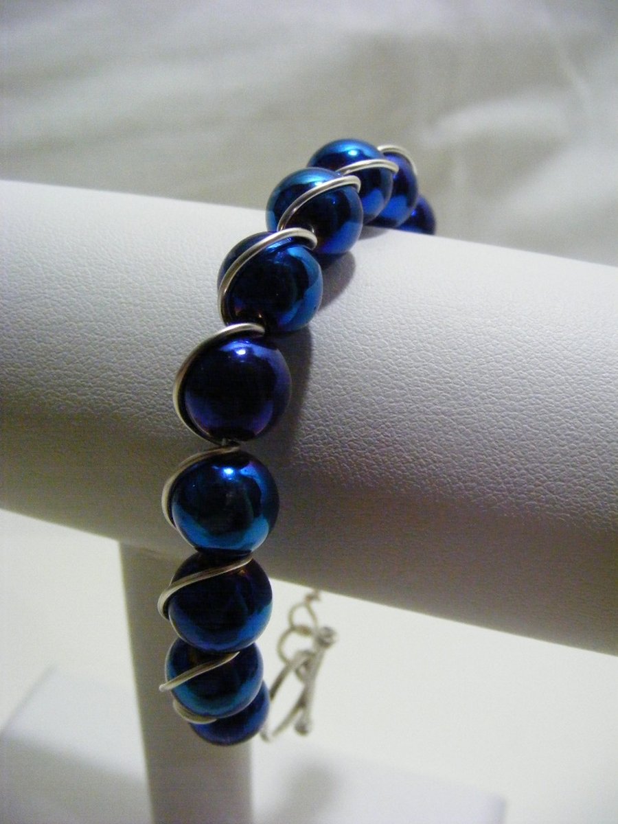 Blue Colour Hematite Bracelet