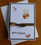 Birthday Card - Mouse on a Conker  - Image 1