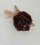 Burgundy rose buttonholes autumn coulours  - Image 5