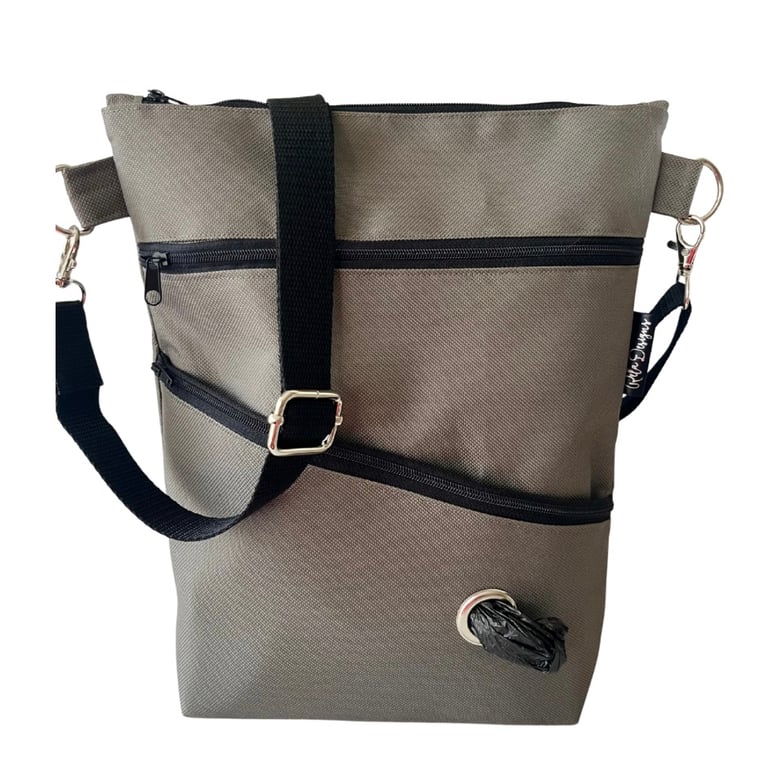 Dog walking bags waterproof khaki