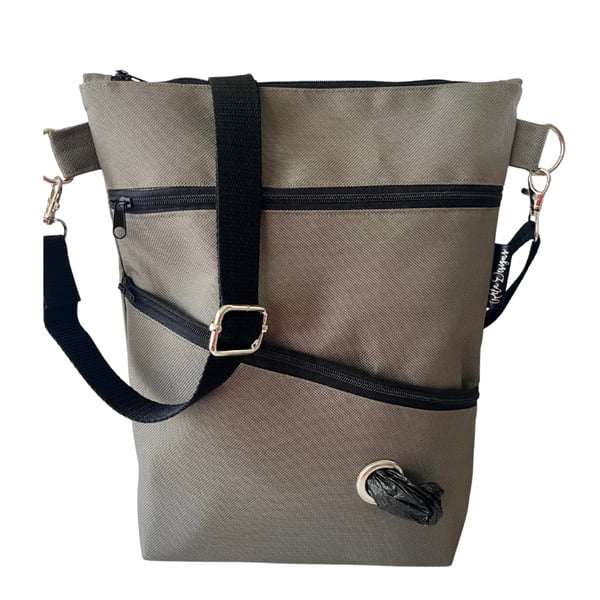 Dog walking bags waterproof khaki