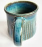 Blue Glazed Mug - Hand Thrown Stoneware Ceramic Mug  - Image 4