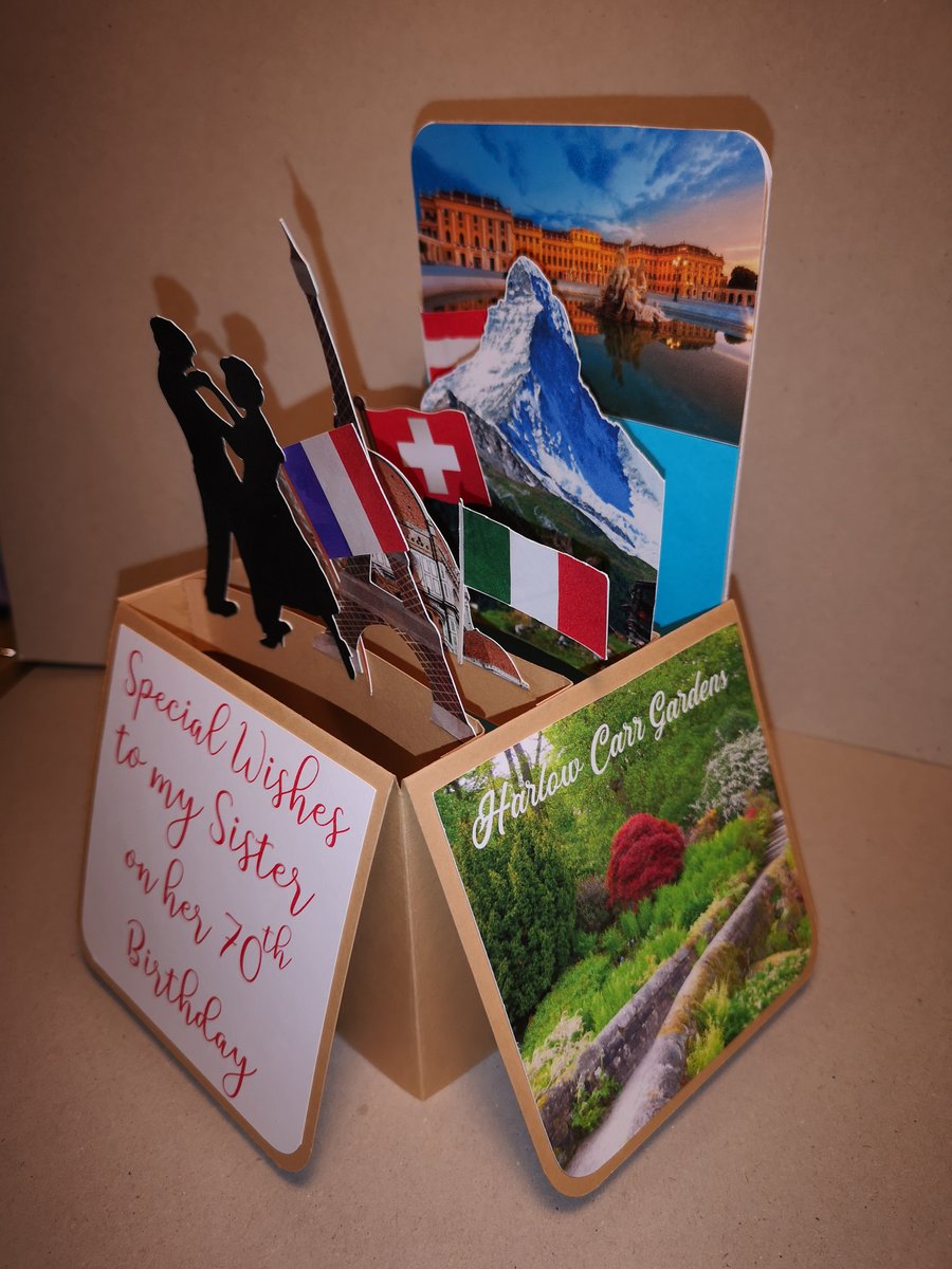 Large 70th Birthday Box Card a few of my favourite things - made to order 