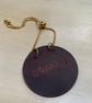 Leather bottle decanter tag