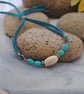 Turquoise & seed pod friendship bracelet - Image 2