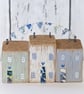Handmade Trio of Tiny Oak Coastal Cottages