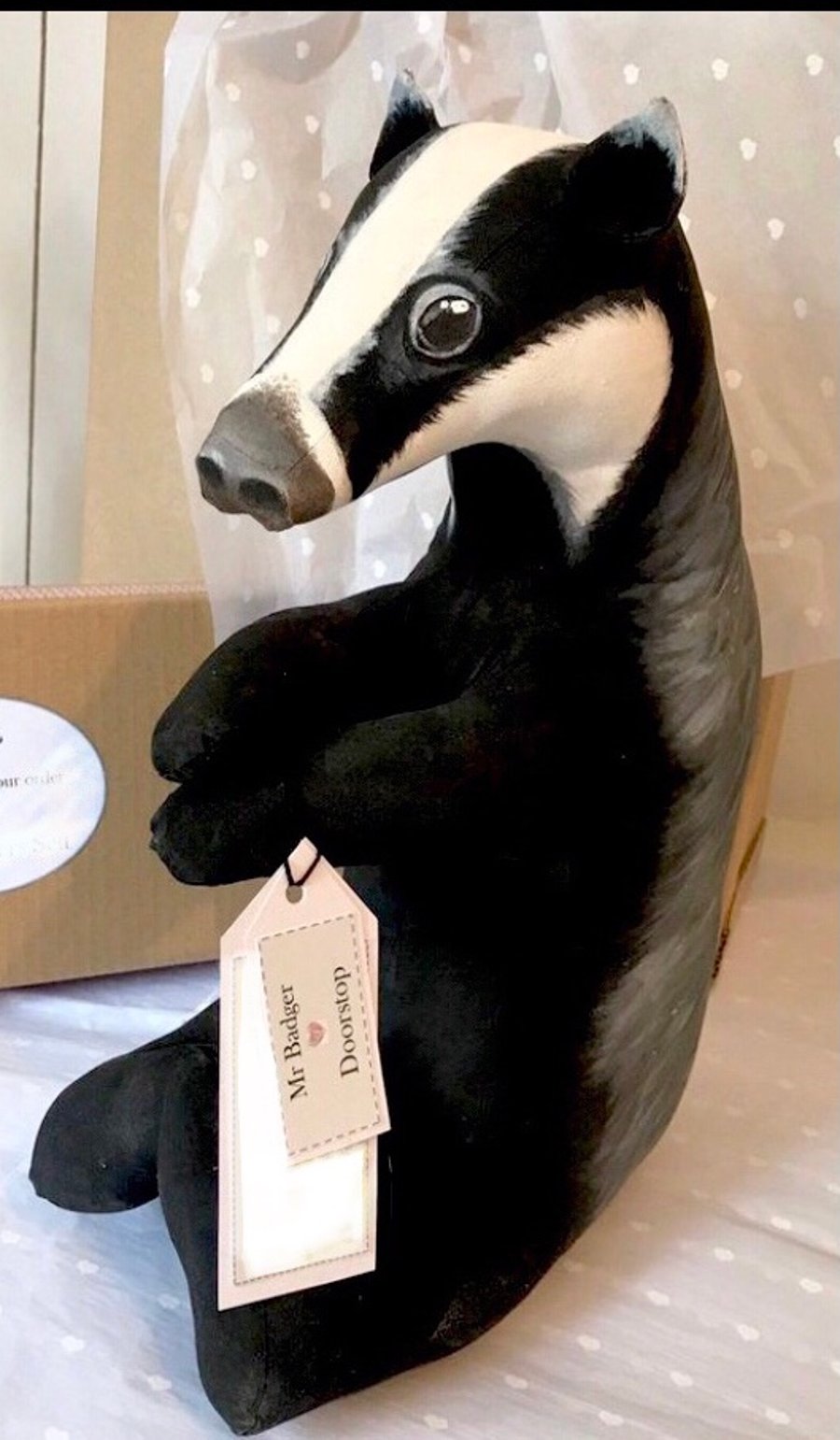 Mr Badger doorstop 