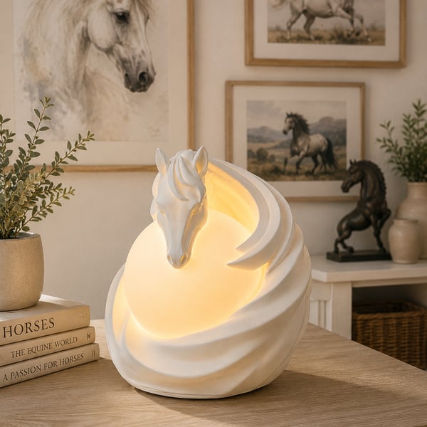 Horse Lamp – Unique 3D Printed Table Lamp, Elegant Horse Night Light,Home 