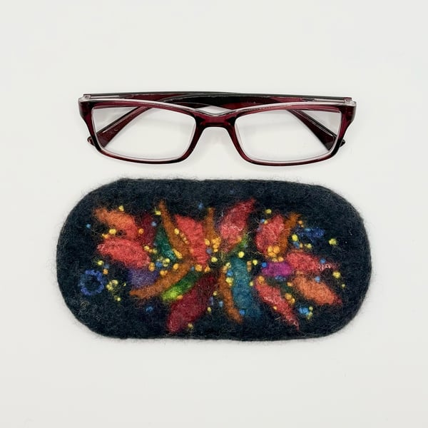 Sunglasses Holder Handmade Felted Glasses Case Unique Hand Felted Case 