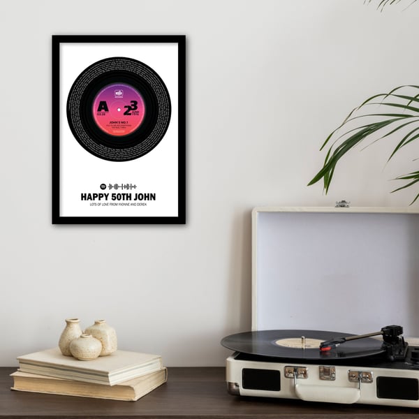 'Labels and Lyrics' birthday art print