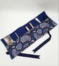Navy blue make up wrap with colourful pattern.  - Image 9