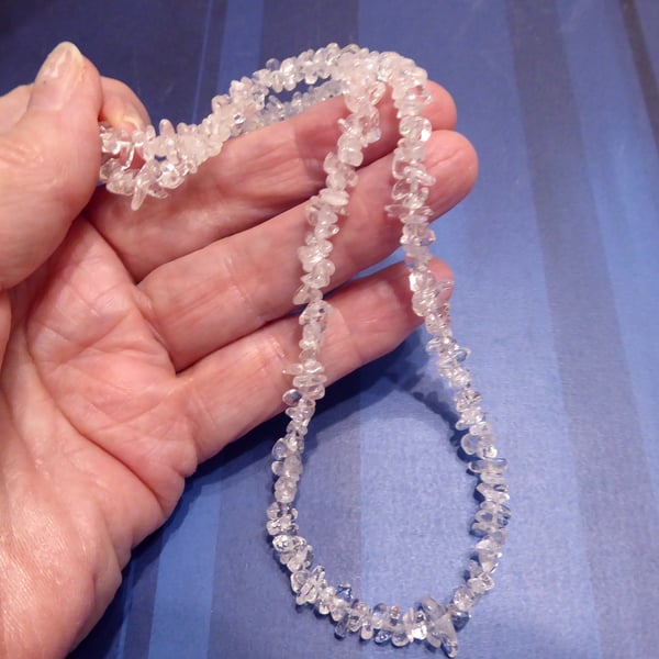 Add some sparkle with this beautiful handmade Gemstone Frost Necklace