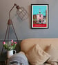 Godalming Surrey travel poster print by Susie West - Image 5