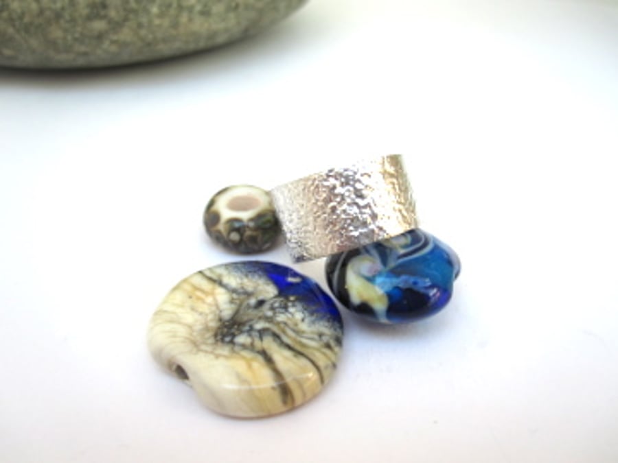 Reticulated Sterling Silver ring UK Sterling Silver Metalsmith patterned