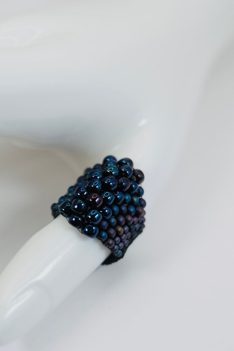 Beaded Ring, Snake Scales, Dragon Scales, Game of Thrones Jewellery Size V