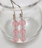 Sterling Silver Rose Quartz and Swarovski Crystal Earrings - Image 5