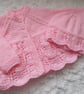 14" Newborn Matinee Coat & Hat - Image 1