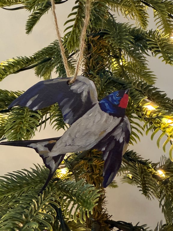 Sustainable Swallow Christmas Decoration 