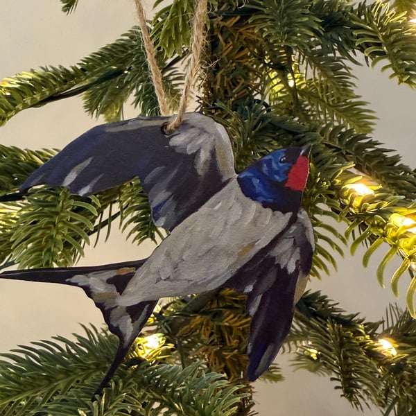 Sustainable Swallow Christmas Decoration 