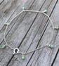 Faceted Emerald Sterling Silver Charm Bracelet  - Image 2