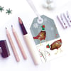 Pheasant Christmas Gift Tags - Eco Friendly, Compostable
