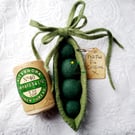 Felt Pea Pod pincushion