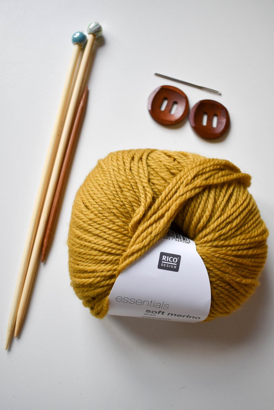 Triple braid headband kit - Knitting, crafts, handmade - saffron yellow