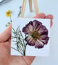 Real Pressed Flower Mini Canvas on Wooden Easel, Real Cosmos, Mini Art - Image 6