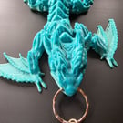 Dragon green 3d Printed flexi large key bag chain