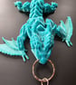 Dragon green 3d Printed flexi large key bag chain