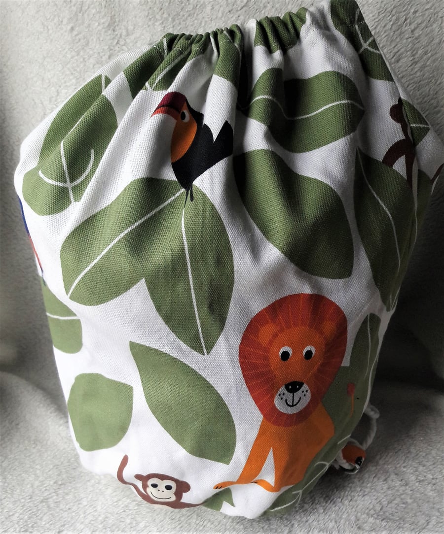 Kids animal print duffel bag