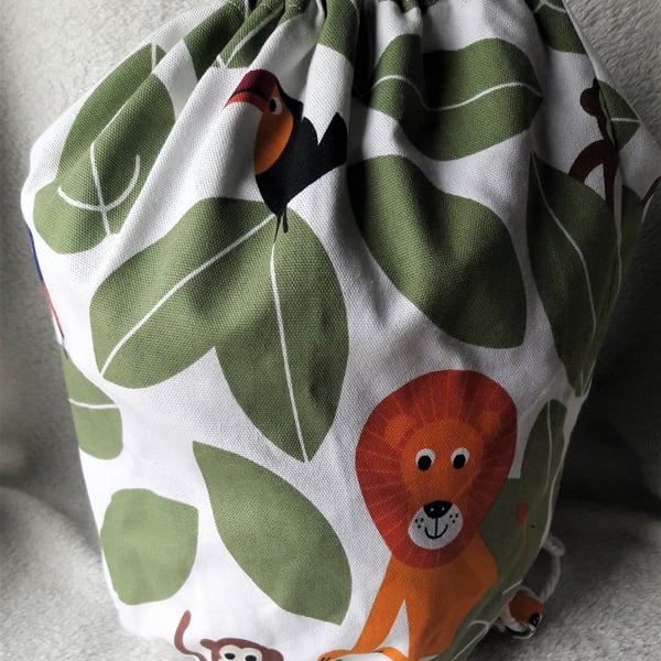 Kids animal print duffel bag