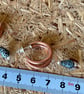 Weathered agate & copper hoop earrings; textured drop earrings - Image 4