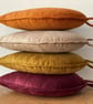 Autumn Velvet Mustard Gold Yellow Leaf Shaped Cushion Fall Decorative Pillow - Image 6