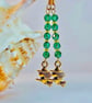 Halloween Witch Earrings Green Crystals, Trick Or Treat, Price Inc UK Delivery - Image 4