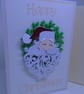 Holly Wreath laughing Santa   - Image 3