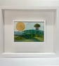 Original Framed Mixed Media Painting Of Landscape With Trees - Early Morning - Image 4