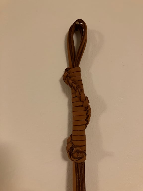 Mini Whip in Brown coloured Leather Lacing (roughly 18 inches in length)