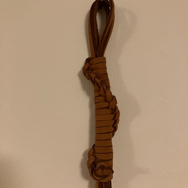Mini Whip in Brown coloured Leather Lacing (roughly 18 inches in length)