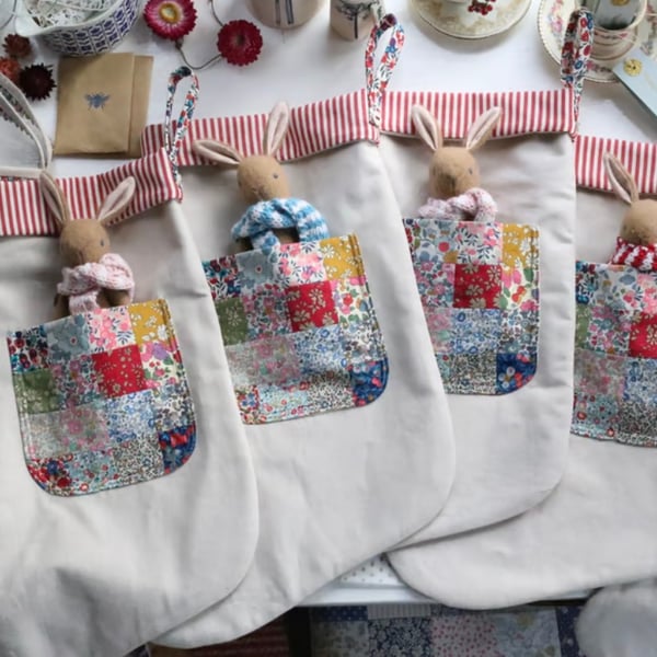 Heirloom Christmas Stocking - Liberty Patchwork