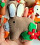 Felt Christmas Woodland Garland. Handmade set of 8 felt decorations. - Image 9