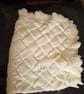 Hand Knit Baby Blanket - Cream - Image 4