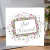 Just married Wedding Greeting card 