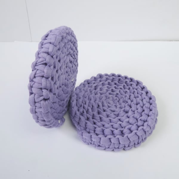 One Purple Macramé Coaster