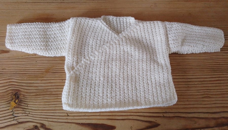 Handmade baby kimono style cardigan. Size 3-6 months.