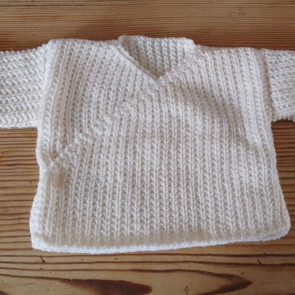 Handmade baby kimono style cardigan. Size 3-6 months.